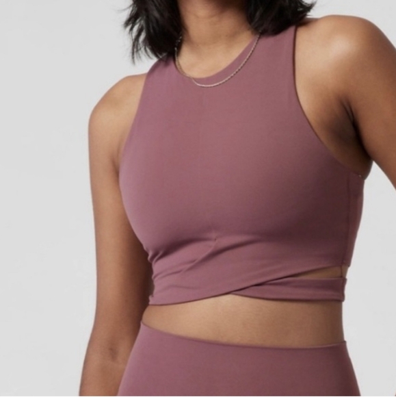 Athleta Other - Athleta Conscious Crop Cut Out Bra Top in tawny rose Size medium